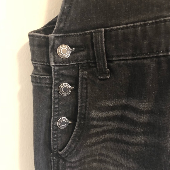 Old Navy faded black slim fit denim bib overalls - Picture 5 of 10